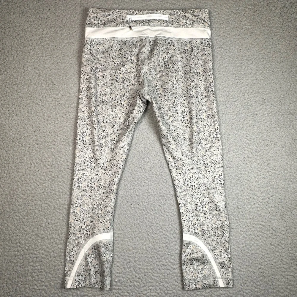Lululemon Run Inspire Crop II Leggings Womens 4 Petite Fleur Luxtreme Floral
